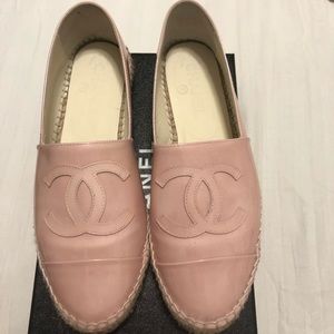 Chanel Espadrilles Pink Patent size 38